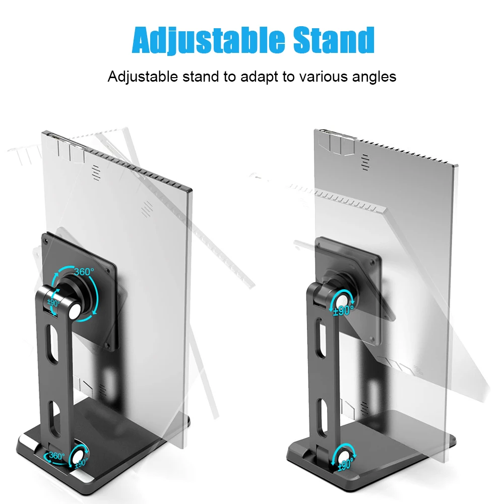 Portable Aluminum Adjustable 360 Rotate VESA Monitor Stand Display Holder Full Motion Mount Arm 75x75mm Hole Support | Компьютеры и