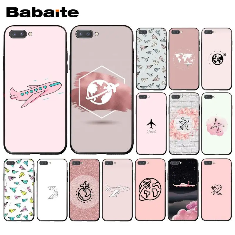 Чехол для телефона Babaite Travel the world paper plane aircraft Huawei Honor 8X 9 10 20 Lite 9XPro 8C play 7A 7C
