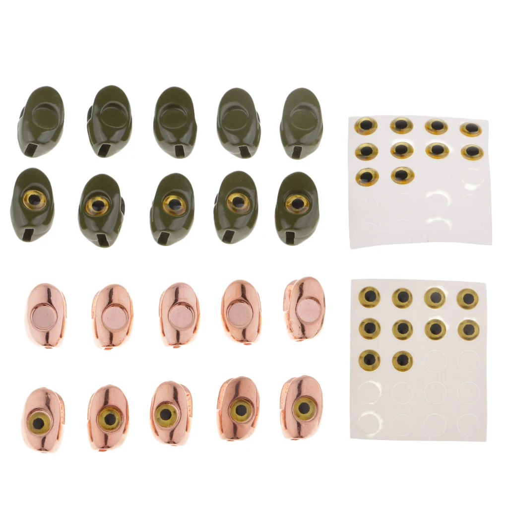 10pcs Fly Tying Skulpin Copper Head With 3D Eyes For Streamers / Tube Flies | Спорт и развлечения