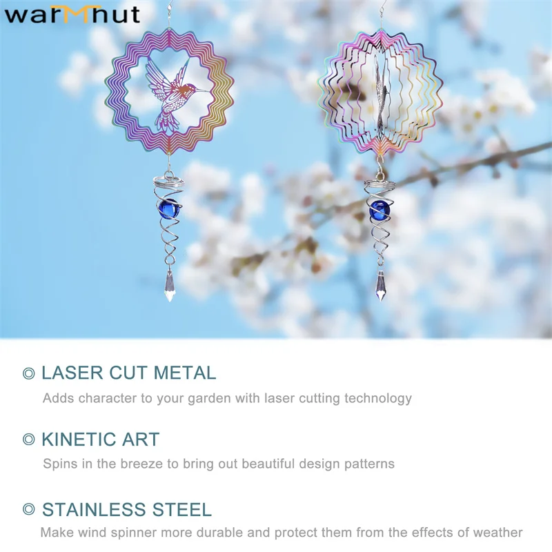 Музыкальная подвеска из нержавеющей стали для сада 15 см | Дом и сад