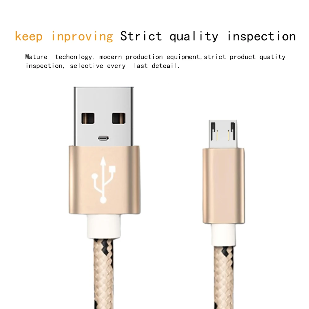 Очень хороший нейлоновый кабель Micro Type C для быстрой зарядки Samsung Sony Xiaomi Android USB и