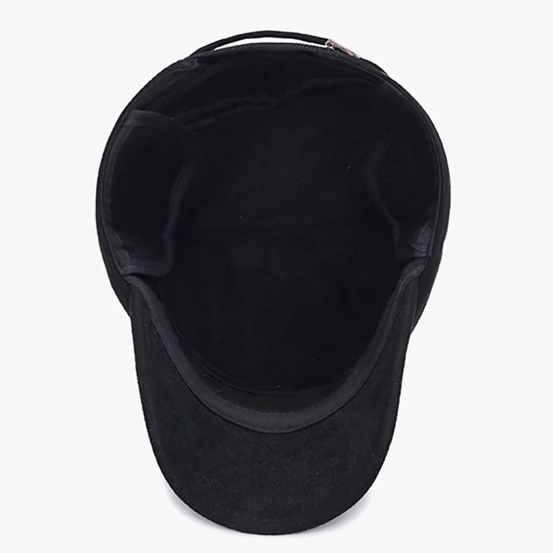 Бейсболка шерстяная с защитой ушей для мужчин и женщин однотонная Кепка От