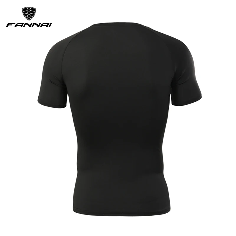 Компрессионная футболка FANNAI для тренажерного зала мужские облегающие