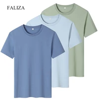 100 cotton men t shirt new fashion solid color casual short sleeve 3 pack tshirts summer beathable tee male tops clothing tx156