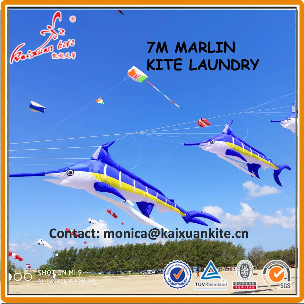 Синий Marlin Line прачечная, надувной воздушный змей для шоу от Weifang Kaixuan kite factory
