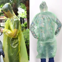 disposable raincoat women hood poncho men for outdoor bicycle cycling waterproof rain coat color random yellow green