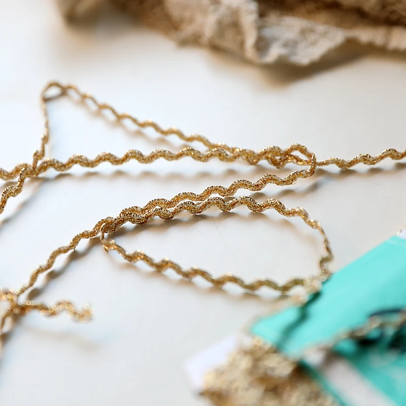 1 ярд 90 см новейшая кружевная ткань Высококачественная лента 0 3 гипюр Золотой