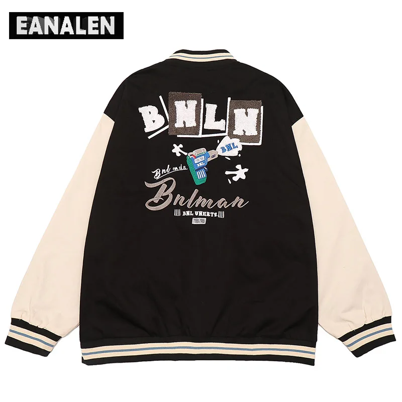 

Куртка школьная в стиле Харадзюку для мужчин и женщин, забавная уличная одежда оверсайз с вышивкой, пилот, бейсбольная куртка-бомбер