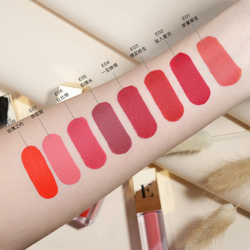 Косметическая губная помада блеск для губ стойкая Красная матовая Косметика 8