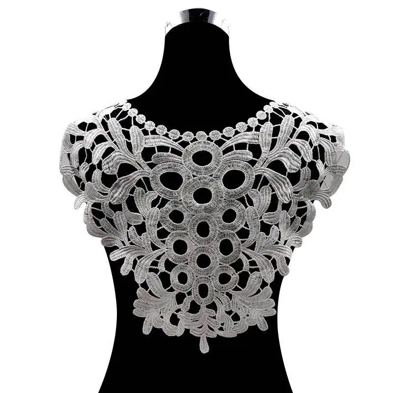 С вышивкой с круглой горловиной для творчества искусственные Съемная воротники