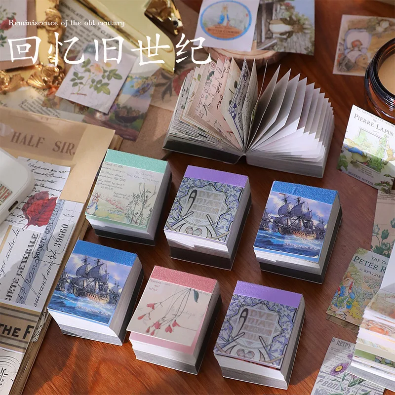 

400pcs/lot Memo Pads Sticky Notes Memories of the Old Century Series Junk Journa Scrapbooking Stickers Office School