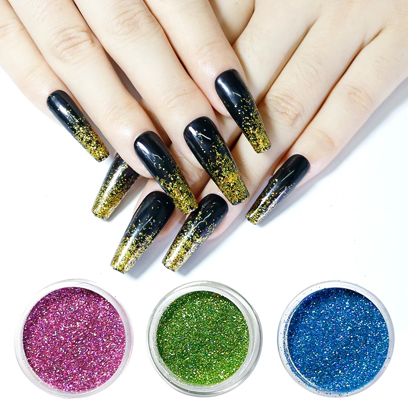 

Holographic Nail Glitter 24 Jars Laser Superfine Festival Powder Nail Pigment Holographic Nail Art Powder Craft Sequins Decor