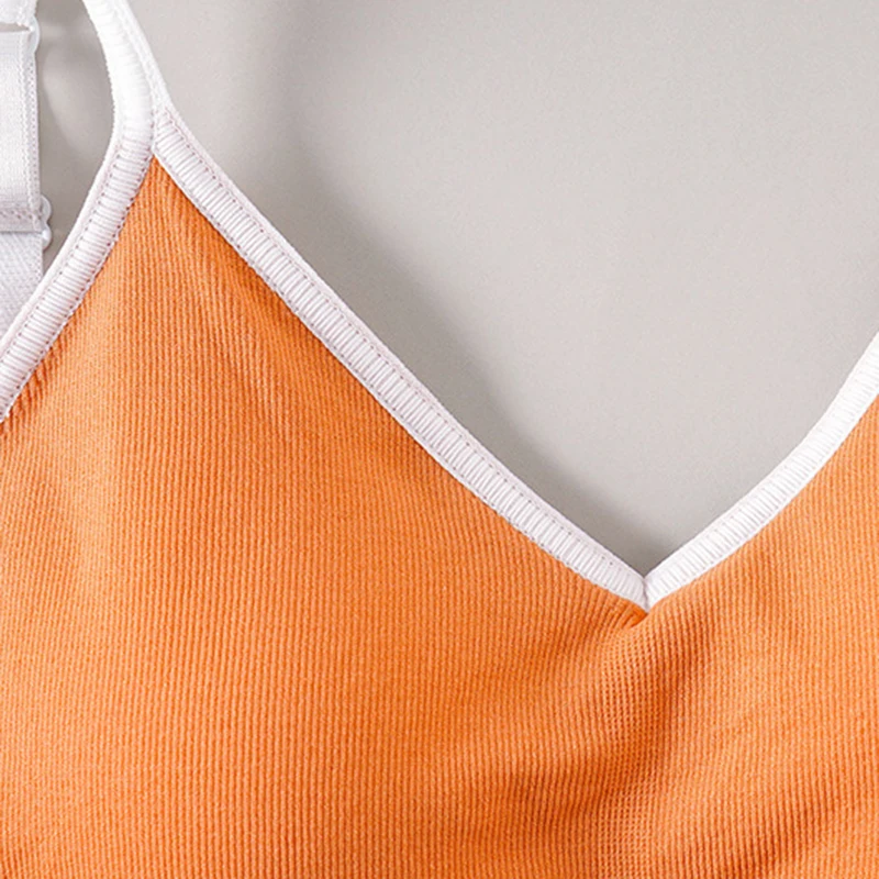 

Women Crop Tops Underwear Seamless Sexy Tank Top Pad Bra Backless Wirefree Comfort Sports Sleeveless Streetwear U-Shaped Vest