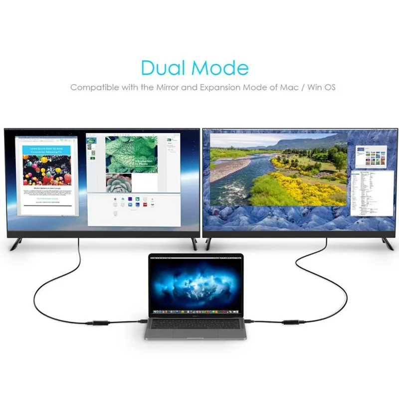 Адаптер USB C к HDMI Type (для Thunderbolt 3) кабель для Galaxy S10/S9/S8/Note 8/9 MacBook Pro/Air Dell XPS