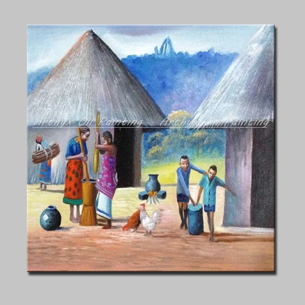 Arthyx искусство без рамки ручная роспись фотокартина маслом на холсте Современная