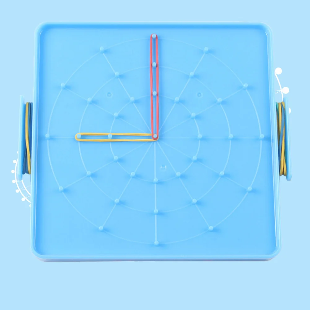 Children Toy Double Sided Geoboard Nails Peg Board Elastic Bands Kids Teaching Aid Educational Toys Mathematic Gift |