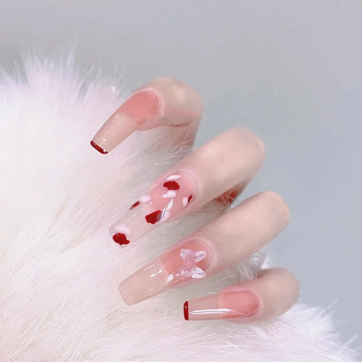 24 шт. балетное Бабочка Одежда с длинным рукавом Из модного маникюра маникюрный