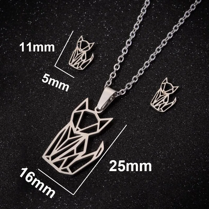 Silver Jewelry Set SMJEL перо из нержавеющей стали серьги ювелирные изделия, Золотая цепь наборы женщин bijoux enfant fille Амулет Бусы с орлами оптом - Окраска металла: Silver Jewelry Set