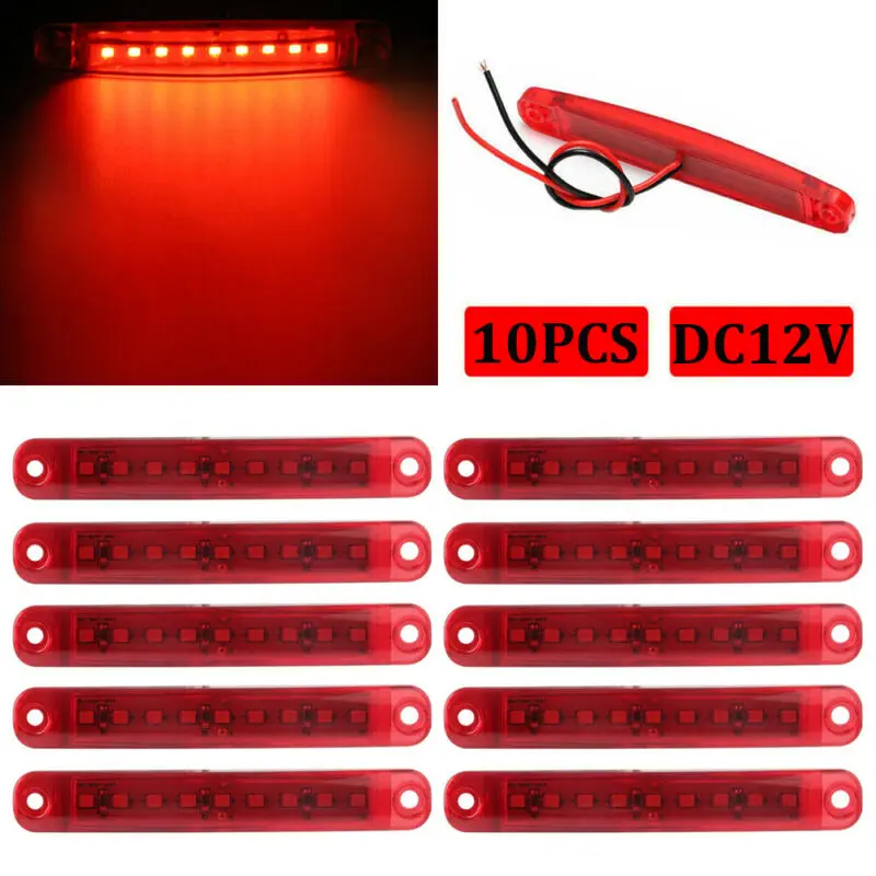 

Lamp Side Marker Light Assembly 9 LED Tail Indicator Turn signal Trailer Lorry
