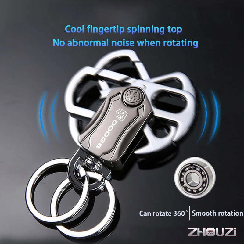 

DIY Car Keychain Key Ring Beer Opener Fidget Spinner For Dodge Charger Ram 1500 Durango Challenger Dart Neon Forza Vision