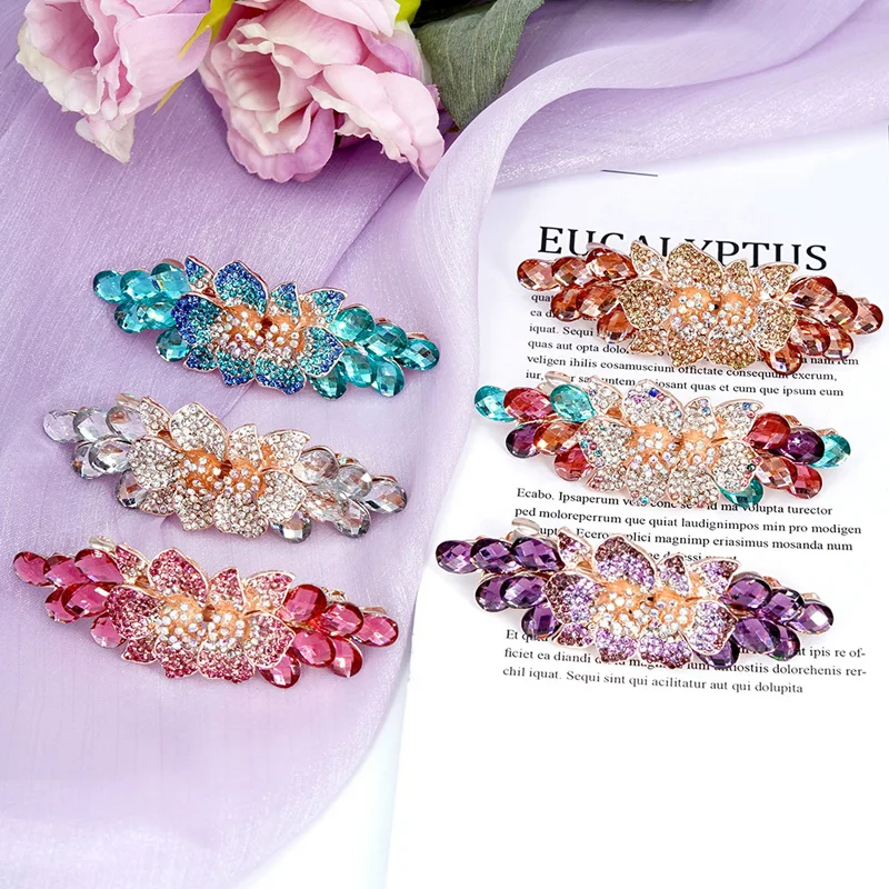 

Crysta Hair Claws for Women Flower Hair Clips Barrettes Crab Ponytail Holder Hairpins Bands Hair Accessories