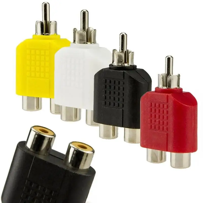 

4x RCA Y 1-Male To 2-Female Splitter AV Audio Video Converter Cable Adapter AR2 Computer Cables & Connectors Dropshipping
