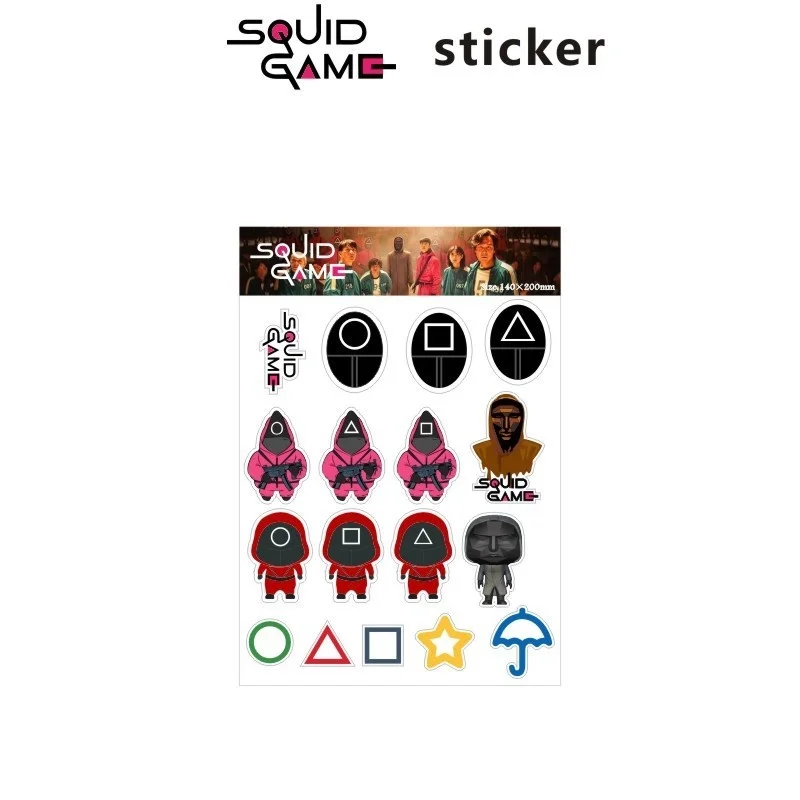 

KPOP Squid Game Sticker Lee Jung Jae Cartoon K-POP Fan Favorites New Korea Group Thank You Card