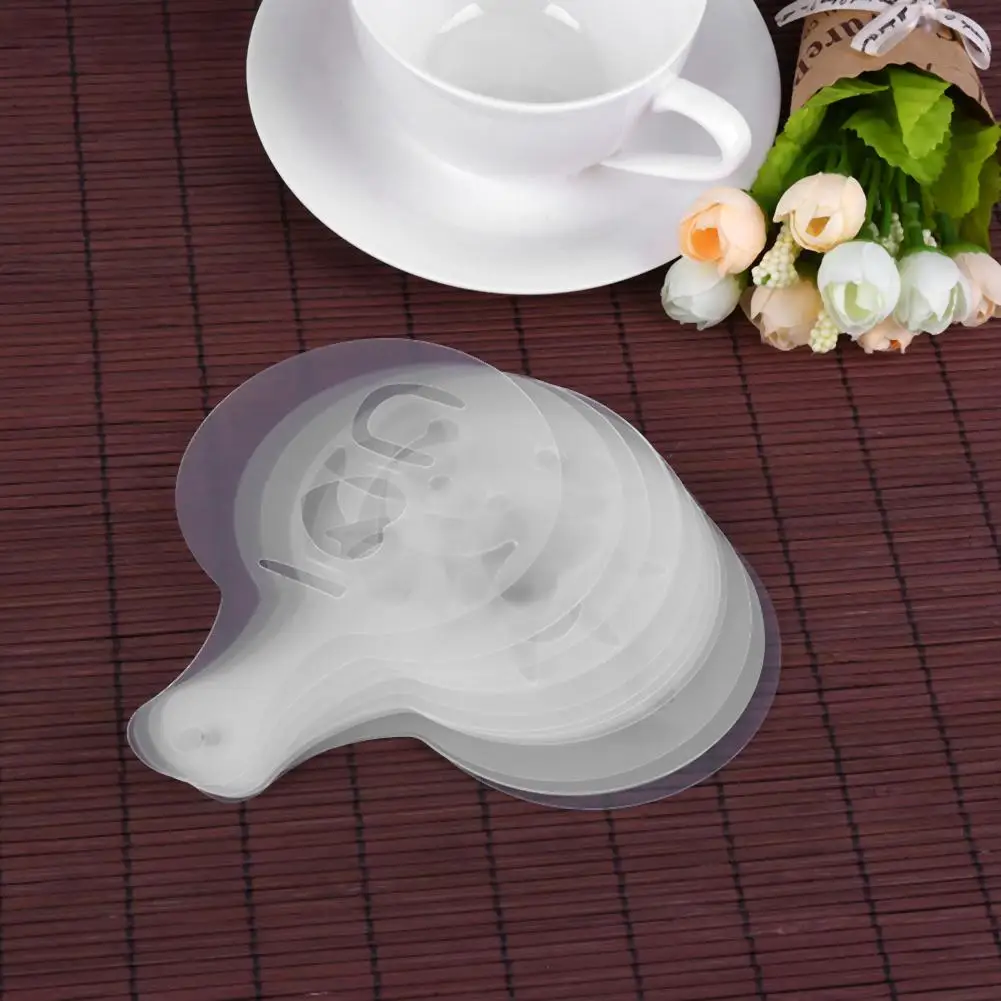 

16pcs Plastic Coffee Milk Gift Stencil Template Mold Coffee Decorative Tool