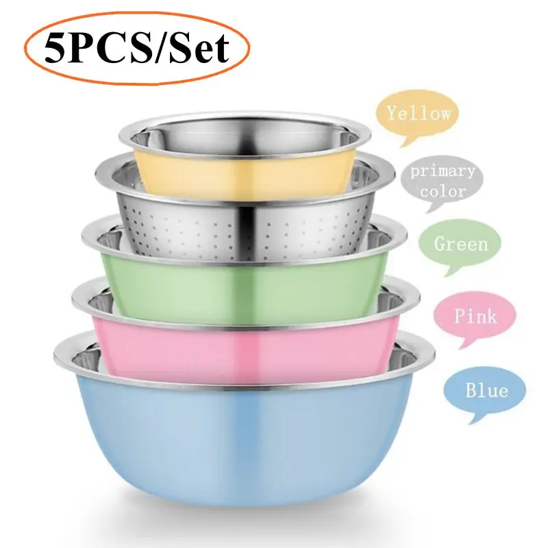 Салатница из нержавеющей стали со сливной корзиной ситечко кухонные овощные