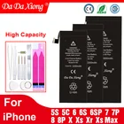 Аккумулятор для телефона высокой емкости 2021 для iPhone 5S 5 SE 2016 6 6s 7 8 Plus X XR XS MAX 7G 8 P 7PLUS 0 цикл Замена лития