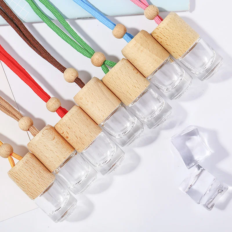

5ml Car Air Freshener Hanging Glass Bottle for Essential Oils Car Perfume Bottle Car-styling Auto Ornament Perfume Pendant