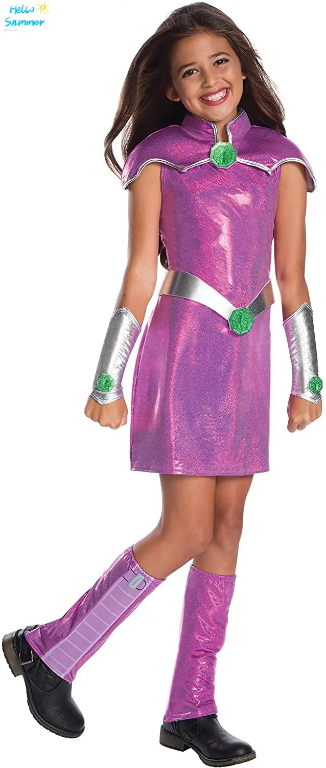 

Rubie's Girls DC Superhero Deluxe Starfire Costume, Medium, Multicolor