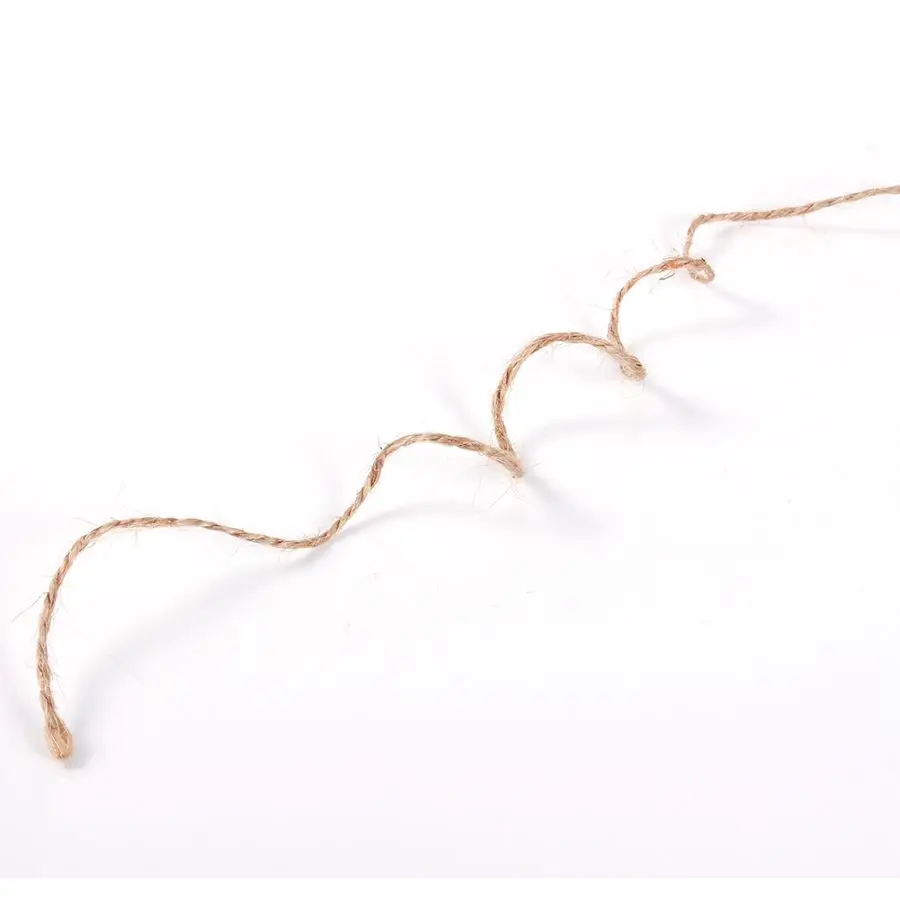 Джутовая веревка 8 м из пеньковой веревки натуральный коричневый цвет для