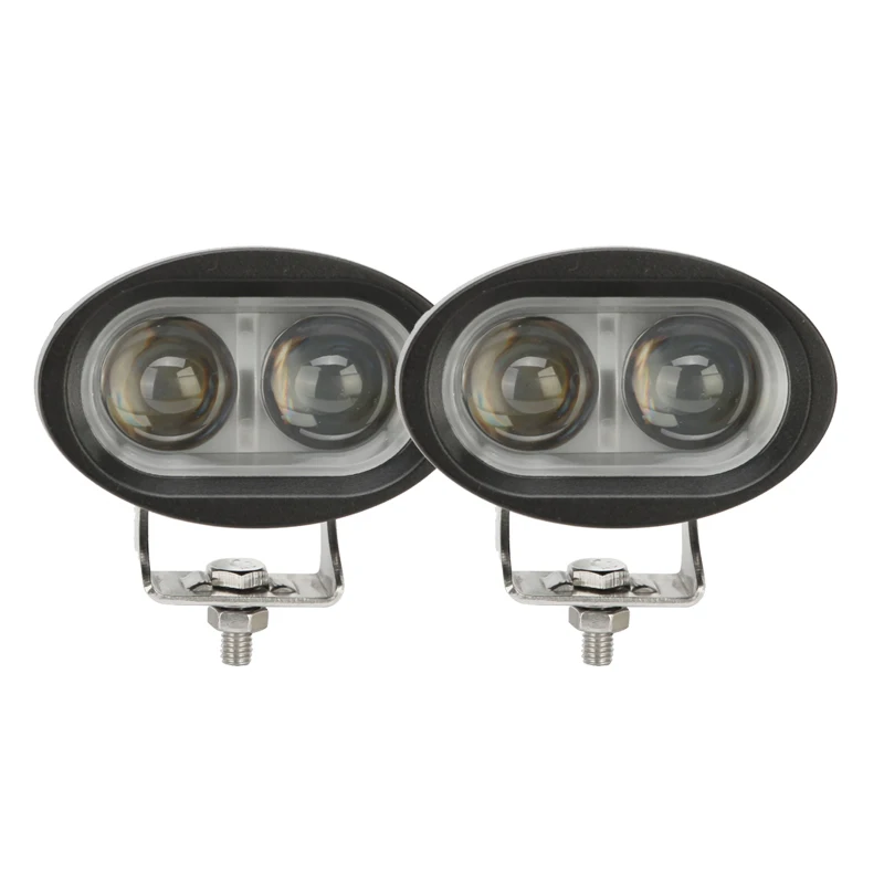 2PCS 4D LENS Овальный светодиодный свет работы Универсальный 12 V 24 V 20 W автомобилей мотоциклов прицеп пикап Внедорожник 4X4 дополнительной вождения индикатор фар Туман лампа - Цвет: 2PCS 4D LENS