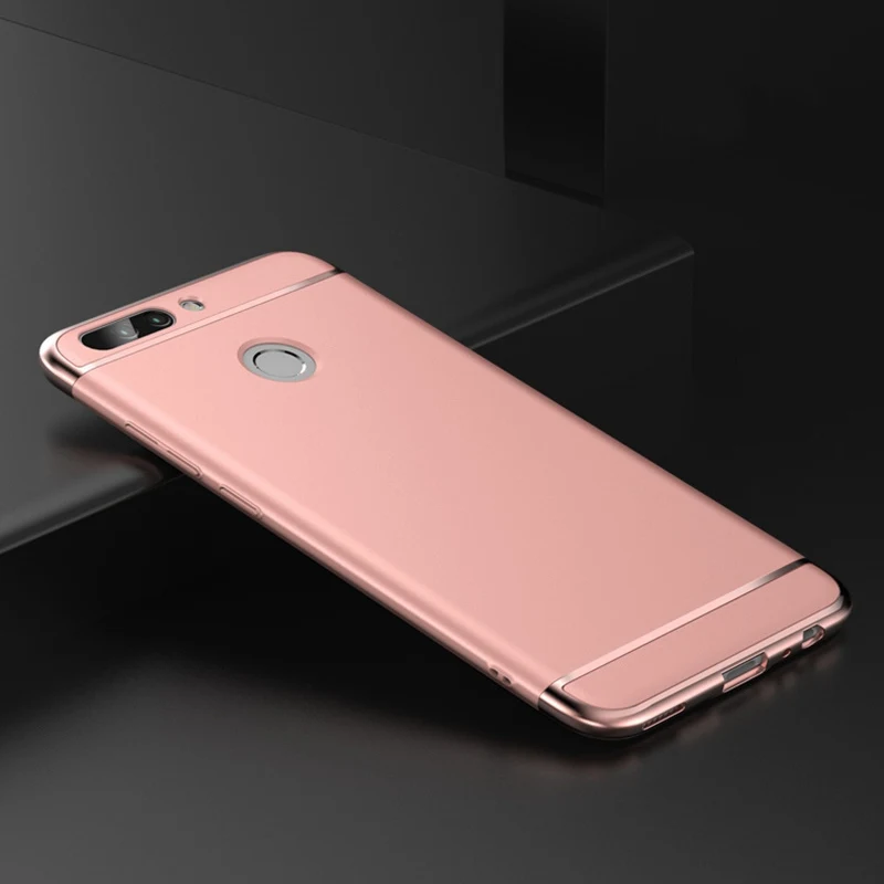 Чехол для huawei Honor 8 Pro Чехол для Honor Play 20 Pro 10 9 8 Lite 8X 8C защитный чехол 3 в 1 жесткий Гибридный чехол из поликарбоната - Цвет: Rose Gold