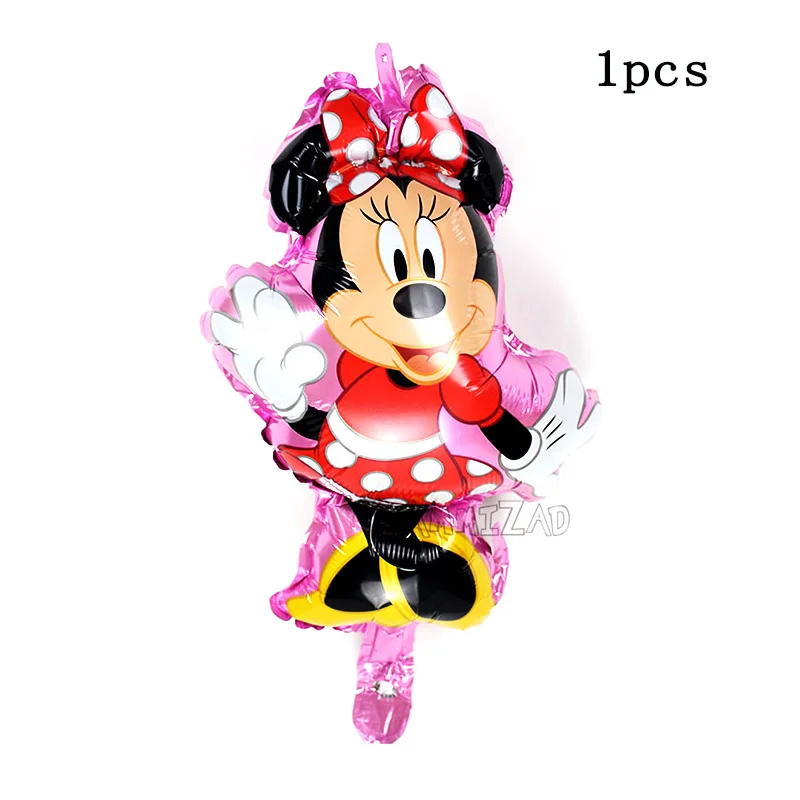 mini TW mickey Минни Микки День рождения в виде торта праздничные шары украшения для взрослых 18 день рождения украшения красные/черные буквы Микки латексные шары - Цвет: mini TW mickey