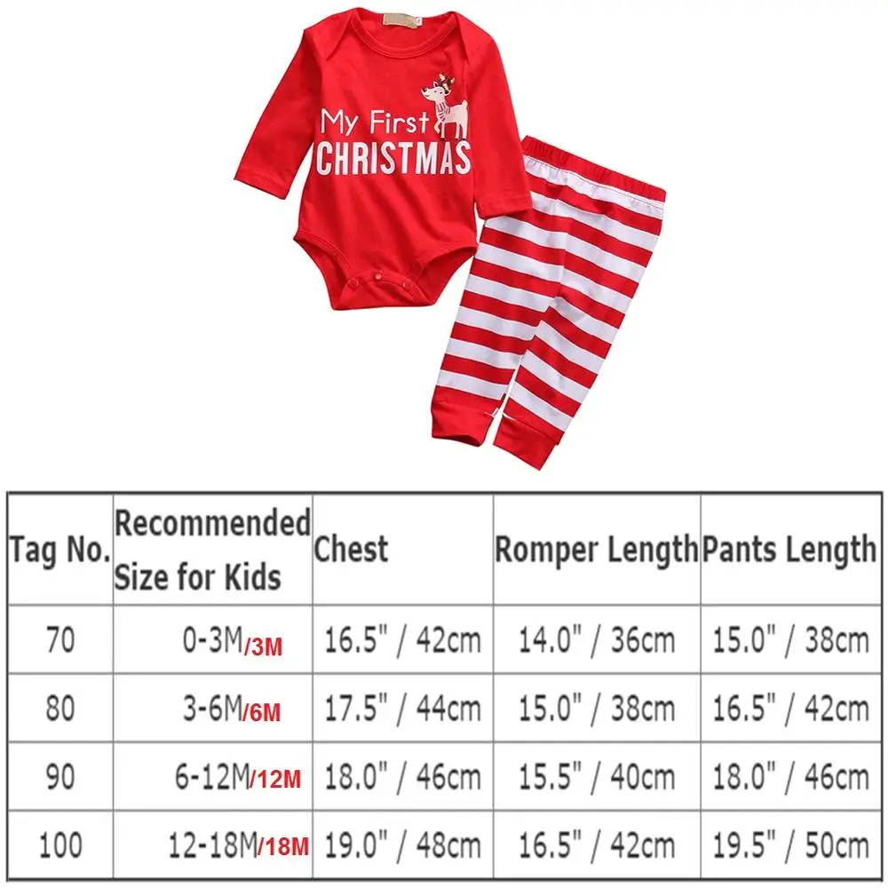 Toddler Christmas Clothes Unisex Baby Cute Long Sleeve Sleepwear My First Boy Outfit Set Girls Winter | Детская одежда и обувь