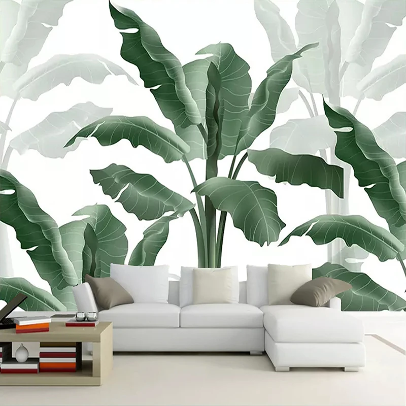 3D фотообои на заказ роспись вручную банановые листья настенное украшение для
