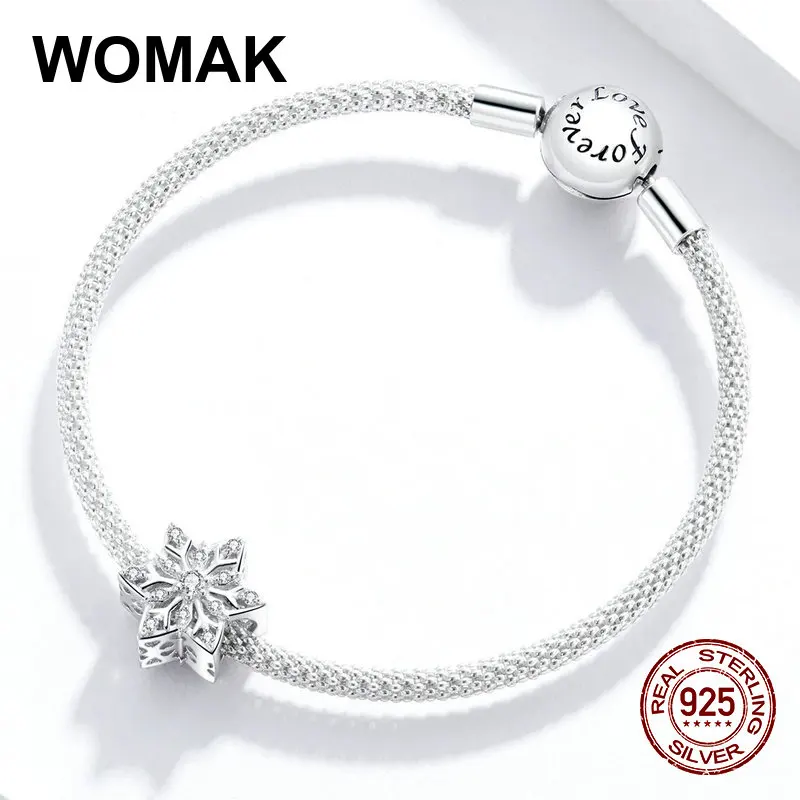 Бусины талисман с прозрачными CZ для браслета из серебра 925 пробы | Украшения и