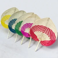 dance straw hand fans bamboo weaving banana fan 50 pcslot hand woven fan