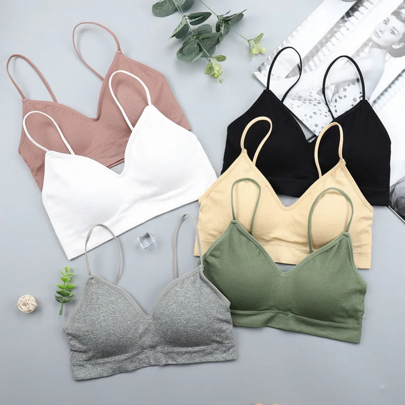 

Push Up Solid Bra Elastic Gathering Bralette Summer Anti-light Korean Style Wild Bra Tube Top Sexy Seamless Wire free Bra