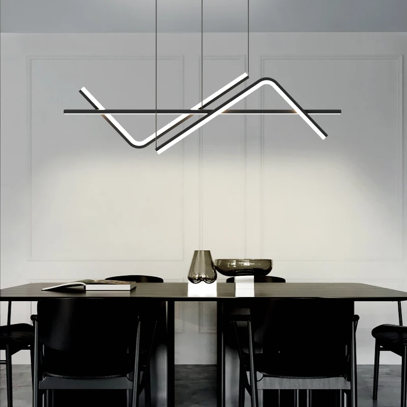 

Led modern personality chandelier restaurant hotel front desk coffee shop long line chandelier office simple lighting chandelier