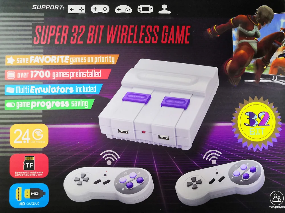 

Mini Classic Video Game Console 32 Bit TV Game Player With 1788 Retro Game Dual Wireless Joystick