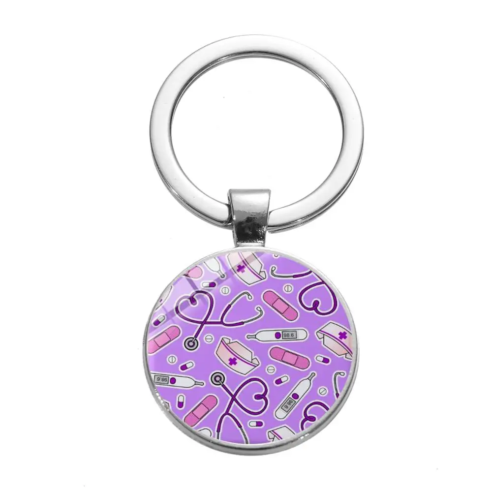 Модный медицинский брелок для ключей термометр стетоскоп медсестра кепка милый
