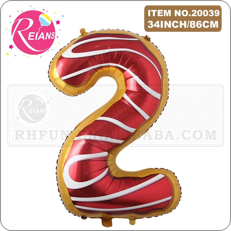 Фольгированные шары-пончики и цифры REIANS 34 дюйма