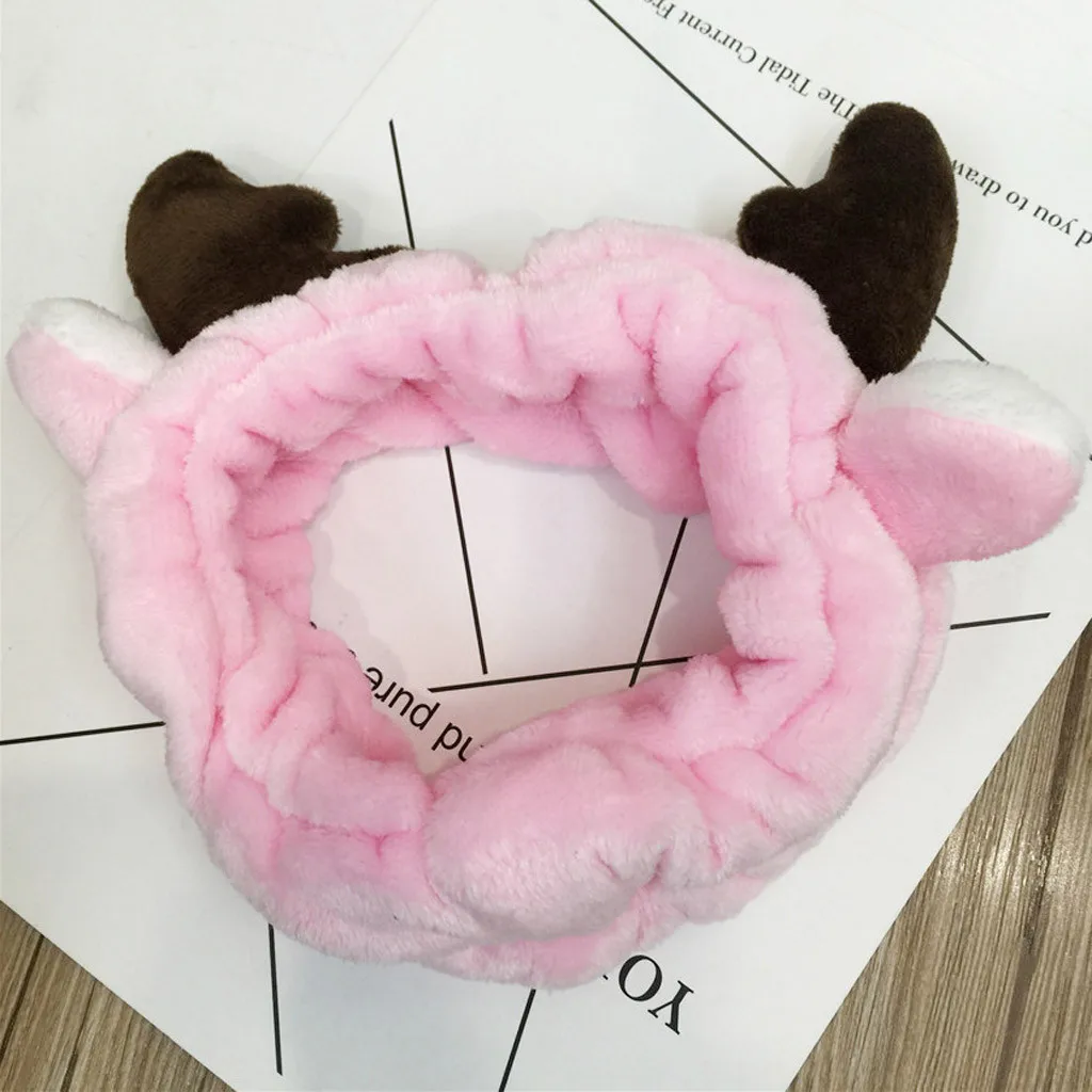 Cute Cat Ear Flannel Soft Bow Headbands For Women Girls Makeup Tool Hair Holder Hairbands Band Headwear Accessories#p5 |