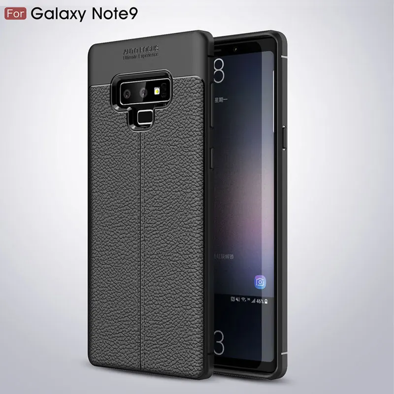 Soft Silicone Case For Samsung Note8 Note9 Note10plus Note20 A10 A20 A30 A50 Fashino Tpu Leather Lexture Anti-knock Back Cover | Мобильные