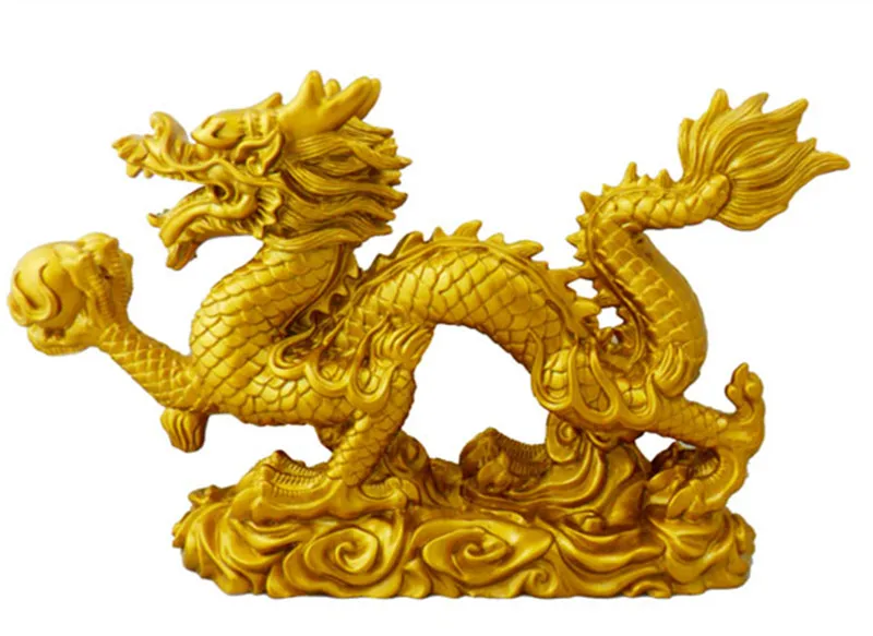 

Chinese folk feng shui dragon bead handicraft furnishing articles Prosperous home decoration decoration mascot statue