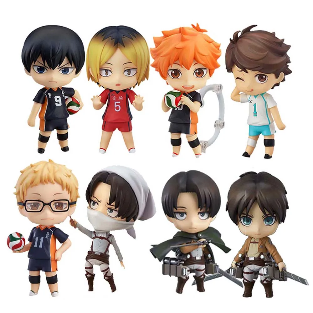 ПВХ волейбольная Подростковая фигурка Haikyuu экшн Levi Attack on Titan Kenma Hinata Shoyo Tobio Koushi