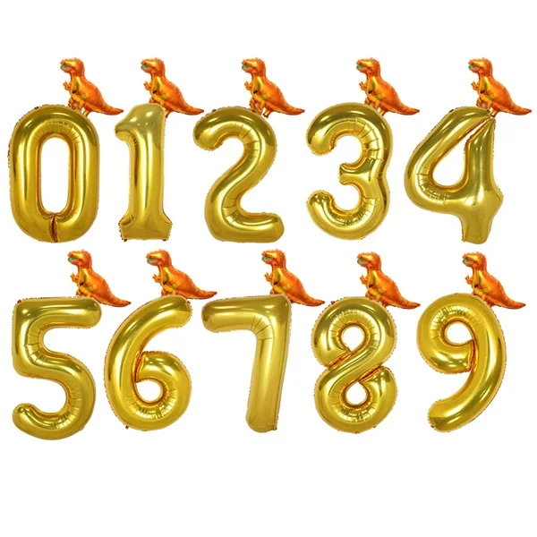 Gold B 1 компл. Динозавр фольга гелий мультфильм 40 дюймов количество шары День рождения украшение детские игрушки динозавр забавные подарки детский душ - Цвет: Gold B